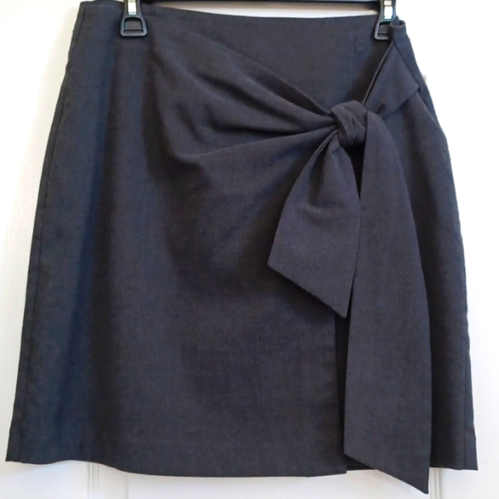 Ann Taylor LOFT,  Gray Faux Wrap Skirt!